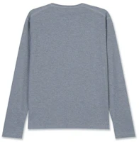 Cheap Michiko London Sports Waffle Henley Long Sleeve in Melange Grey MS26FT08MG