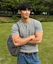 Buy MICHIKO LONDON SPORTS Waffle Henley Neck Muscle Fit Short Sleeve T-Shirt Melange Gray MS26ST13MG
