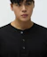 Shop MICHIKO LONDON SPORTS Waffle Henry Neck Muscle Fit Short Sleeve T-Shirt Black MS26ST13BK
