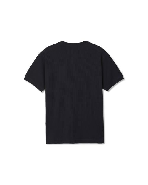 Sizing MICHIKO LONDON SPORTS Waffle Henry Neck Muscle Fit Short Sleeve T-Shirt Black MS26ST13BK