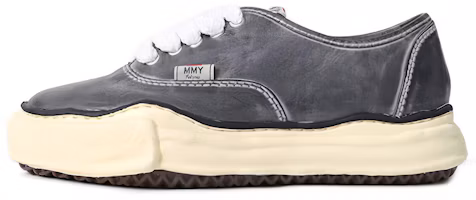 MIHARA YASUHIRO Baker Black Leather Low-Top Lace-Up Fashion Sneakers . A09FW728 Black MIHARA YASUHIRO Baker Black Leather Low-Top Lace-Up Fashion Sneakers . A09FW728 Black