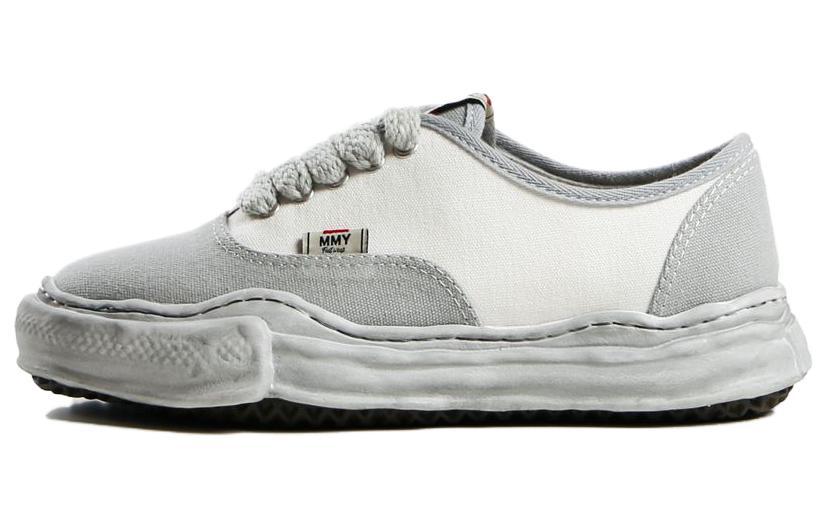 MIHARA YASUHIRO Baker Canvas Low-Top Fashion Sneakers Gray White . A08FW724 Light Gray Color