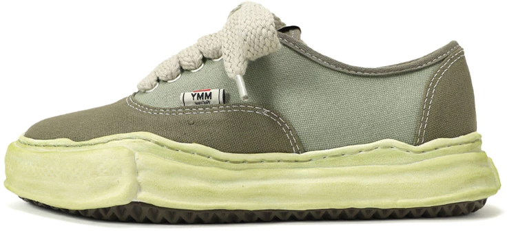 mihara-yasuhiro-baker-canvas-melted-sole-low-top-sneakers-green-a08-fw-724-green