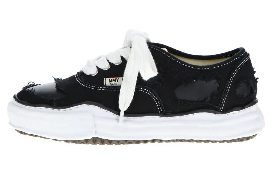 MIHARA YASUHIRO Baker Low-Top Black Sneakers Fashionable and Comfortable. A08FW727 Black