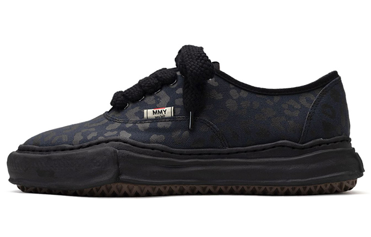 MIHARA YASUHIRO Baker OG Sole Leopard Low-Top Fashion Sneakers Black Men A10FW719 Black
