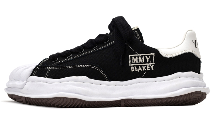 MIHARA YASUHIRO Blakey Black Low-Top Canvas Sneakers Fashion Shoes A08FW735 Black