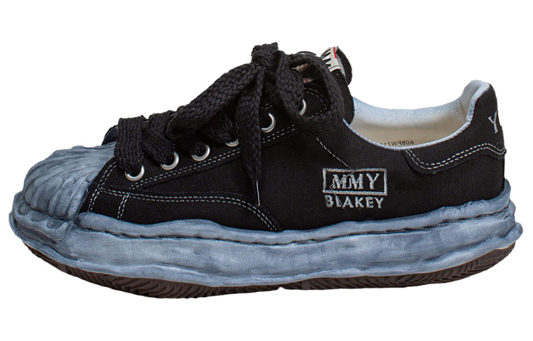MIHARA YASUHIRO Blakey Fabric Low-Top Sneakers Black/Grey Fashion Shoes A08FW710 Black Gray