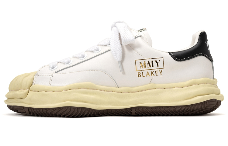 MIHARA YASUHIRO Blakey VL OG Leather Low-Top Fashion Sneakers White A09FW731 White Color