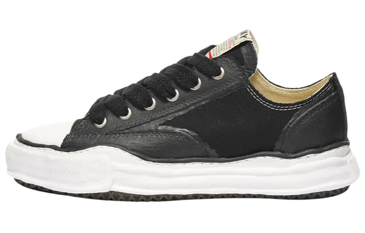 MIHARA YASUHIRO Canvas Low-Top Fashion Sneakers Black Shoes. A08FW716 Black Color