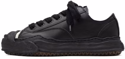 MIHARA YASUHIRO Hank Black Low-Top Leather Sneakers Fashion Casual. A05FW704 Black MIHARA YASUHIRO Hank Black Low-Top Leather Sneakers Fashion Casual. A05FW704 Black