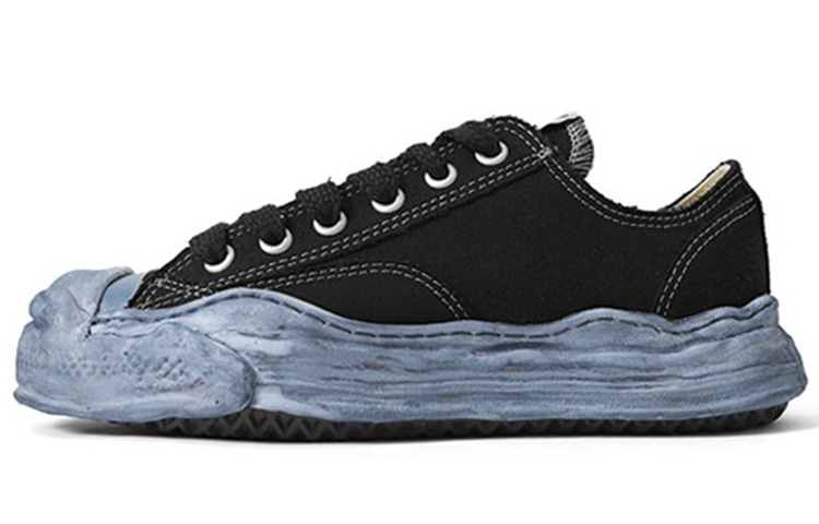 MIHARA YASUHIRO Hank Canvas Low-Top Fashion Sneakers Black. A08FW719 Black