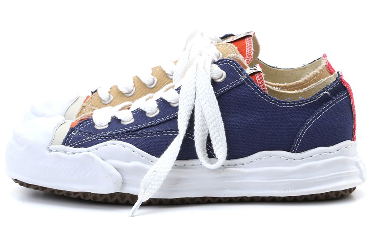 MIHARA YASUHIRO Hank Casual Low-Top Sneakers Blue Brown Fashion A05FW702 Blue Brown