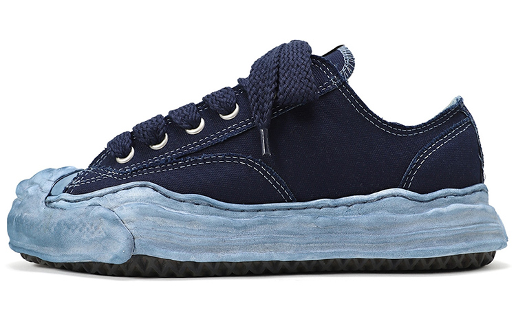 MIHARA YASUHIRO Hank Low-top Fashion Sneakers Navy . A08FW719 Deep Blue Color