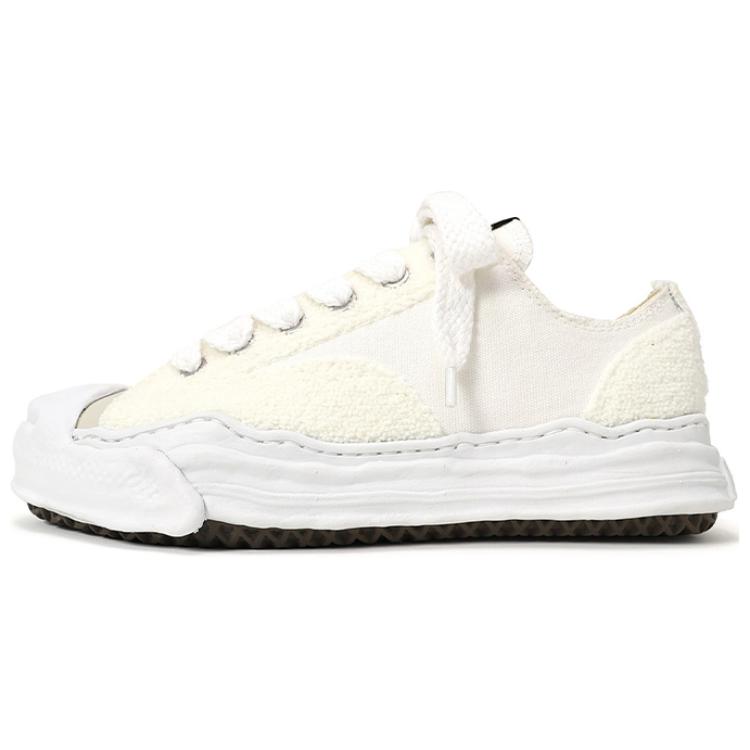 MIHARA YASUHIRO Hank OG Melted Sole Low-Top Fashion Sneakers White A08FW720 White Color