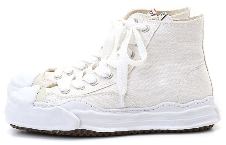 MIHARA YASUHIRO Hank OG Sole Canvas High-Top Fashion Sneakers White . A05FW701 White