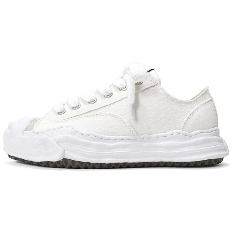 MIHARA YASUHIRO Hank OG Sole Canvas Leather Low-Top Sneakers White A05FW702 White Color