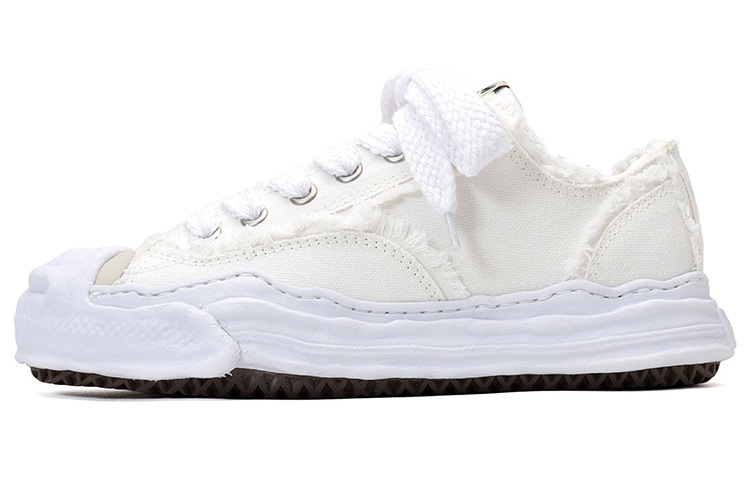 MIHARA YASUHIRO Hank OG Sole Canvas Low-Top Fashion Sneakers White A10FW714 White Color
