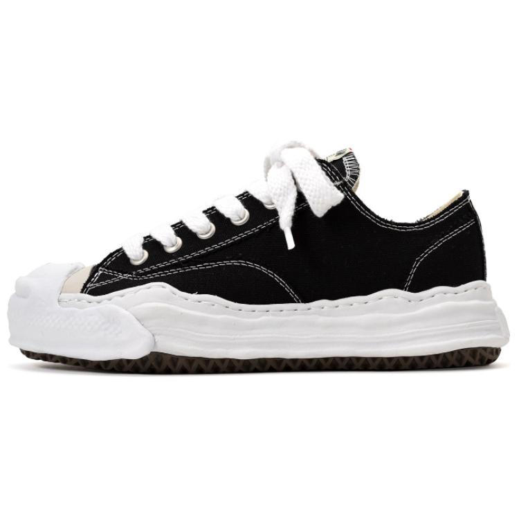 MIHARA YASUHIRO Hank Original Sole Toe Cap Canvas Low-Top Sneakers Black A05FW702 Black