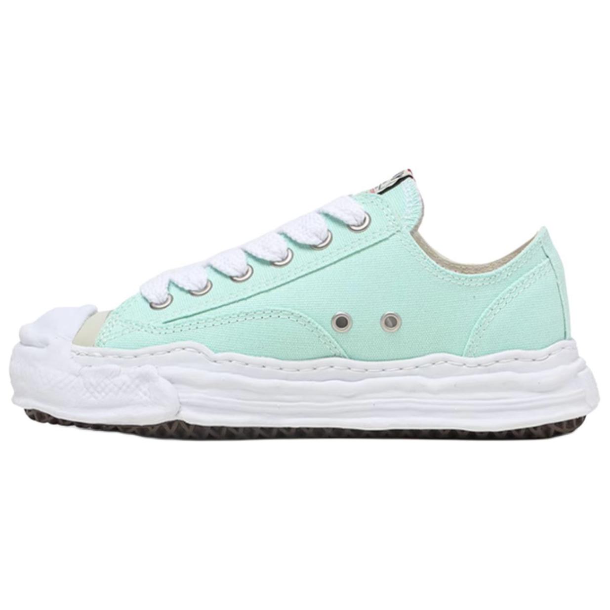 MIHARA YASUHIRO Hank Round-Toe Lace-Up Low-Top Casual Shoes Green . A05FW702LTBLUE Limited Time Offer