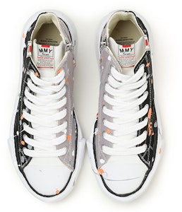 美原康裕 高帮板鞋 溶胶鞋 黑灰色 Purchase 美原康裕 高帮板鞋 溶胶鞋 黑灰色