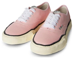 MIHARA YASUHIRO Maison Baker Vintage Suela OG Lona Baja Negro Blanco A09FW735 Cheap MIHARA YASUHIRO Maison Baker Vintage Suela OG Lona Baja Negro Blanco A09FW735