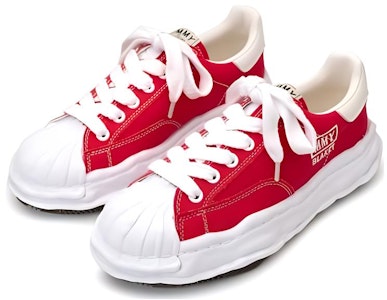 MIHARA YASUHIRO Maison Blakey OG大底黑色帆布低帮鞋 A08FW735-BLK 7