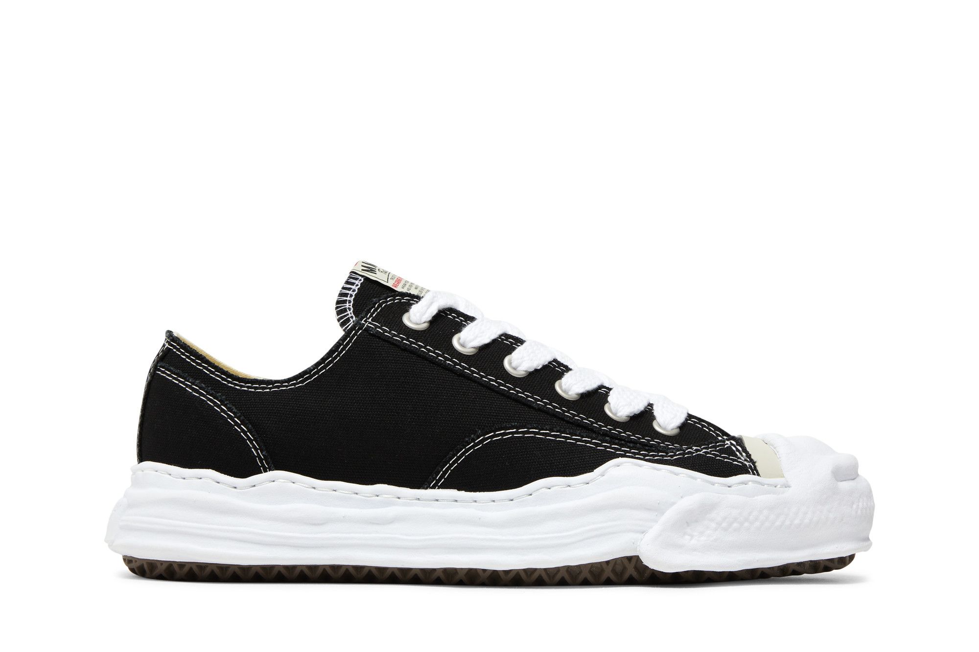 MIHARA YASUHIRO Maison Hank OG Sole Canvas Low 'Black White' A05FW702-BLK