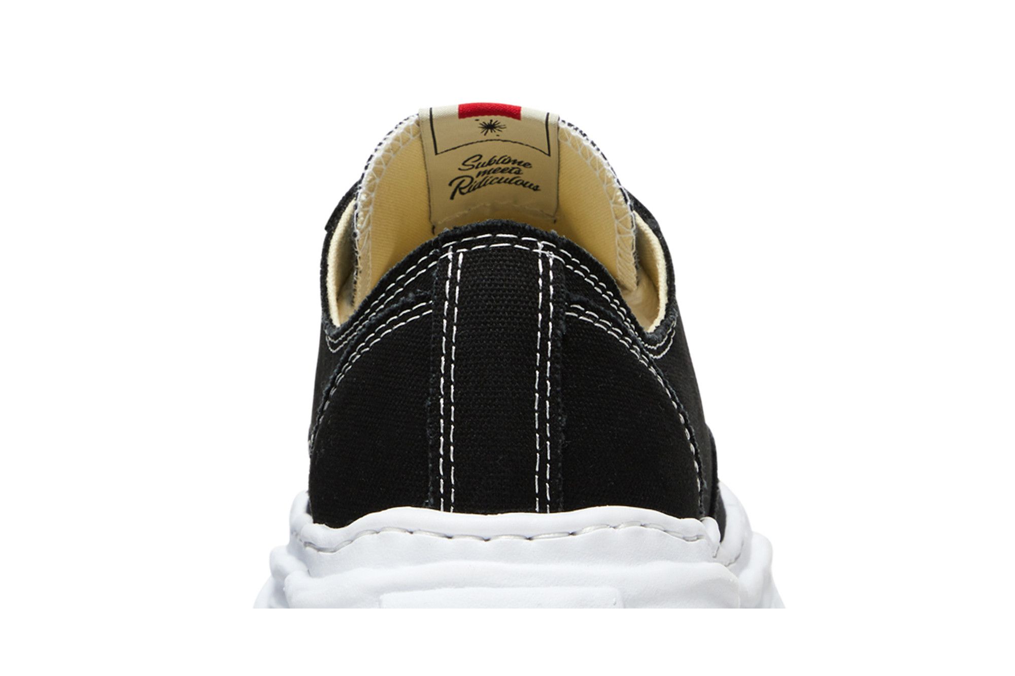 Cheap MIHARA YASUHIRO Maison Hank OG Sole Canvas Low 'Black White' A05FW702-BLK