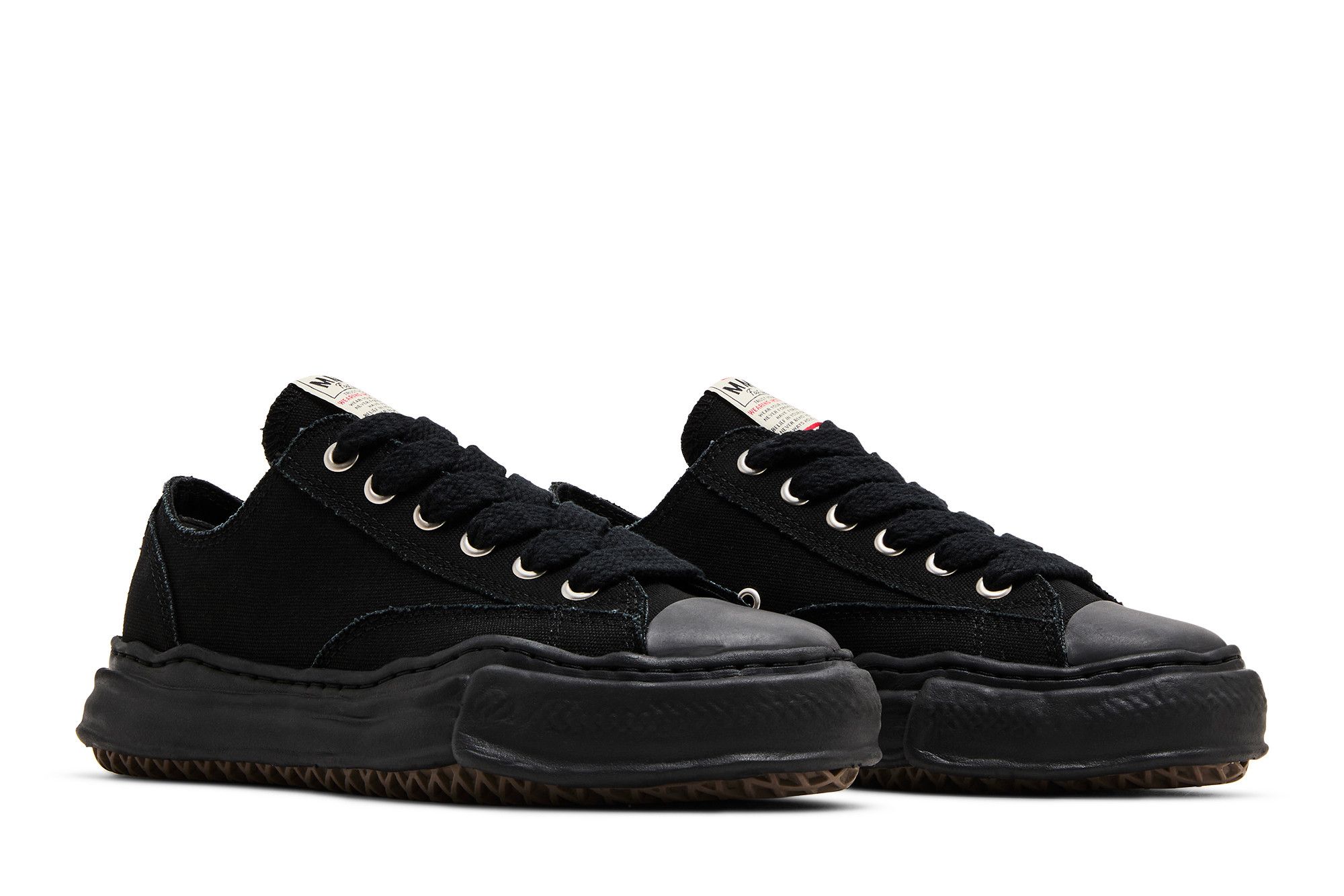 Cheap Maison Mihara Yasuhiro Peterson 23 OG Sole Canvas Rendah 'Hitam Putih' A11FW702