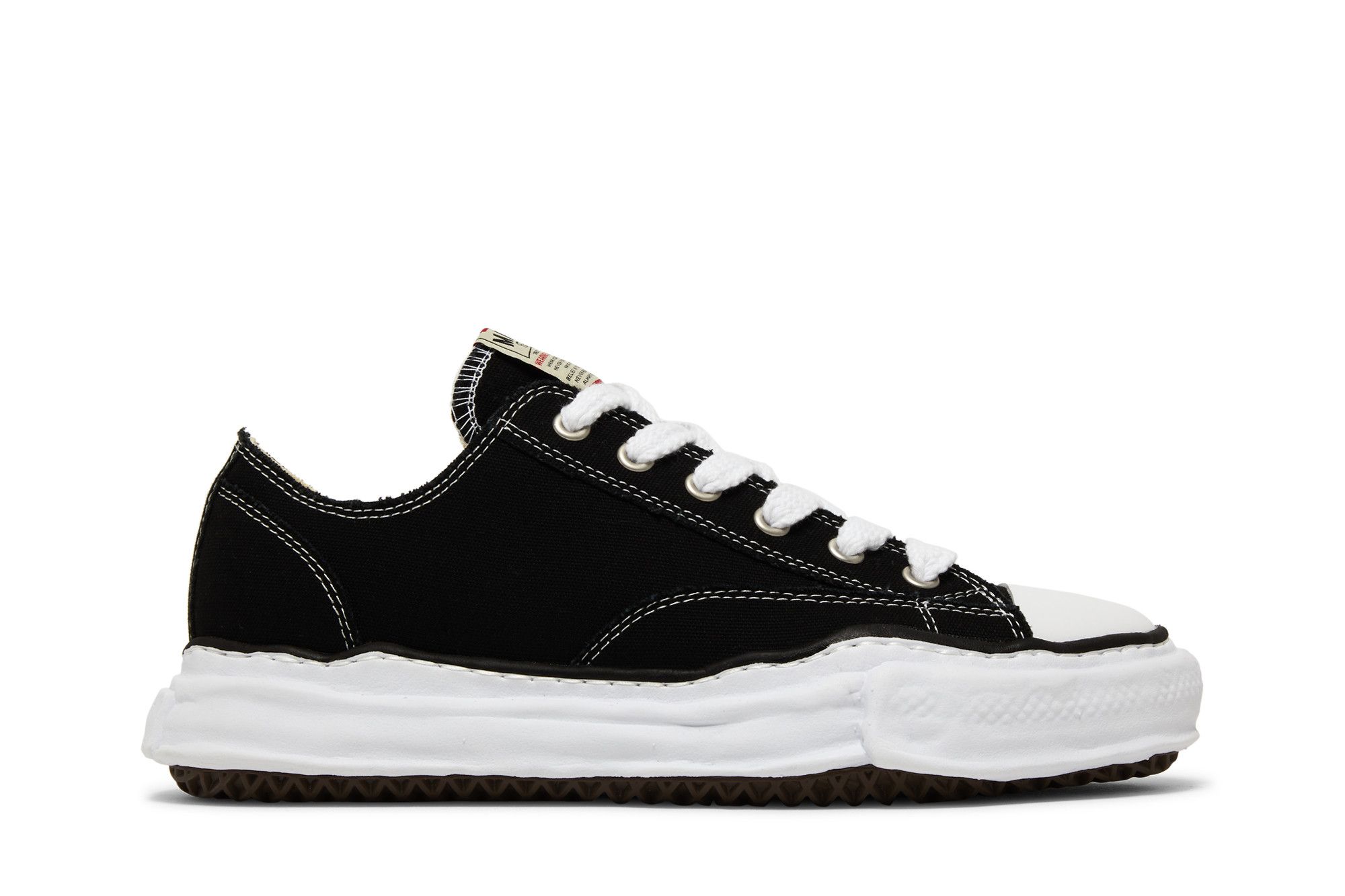 Buy 三原康裕 Maison Peterson OG 鞋底黑色帆布低筒鞋 A01FW702-BLK