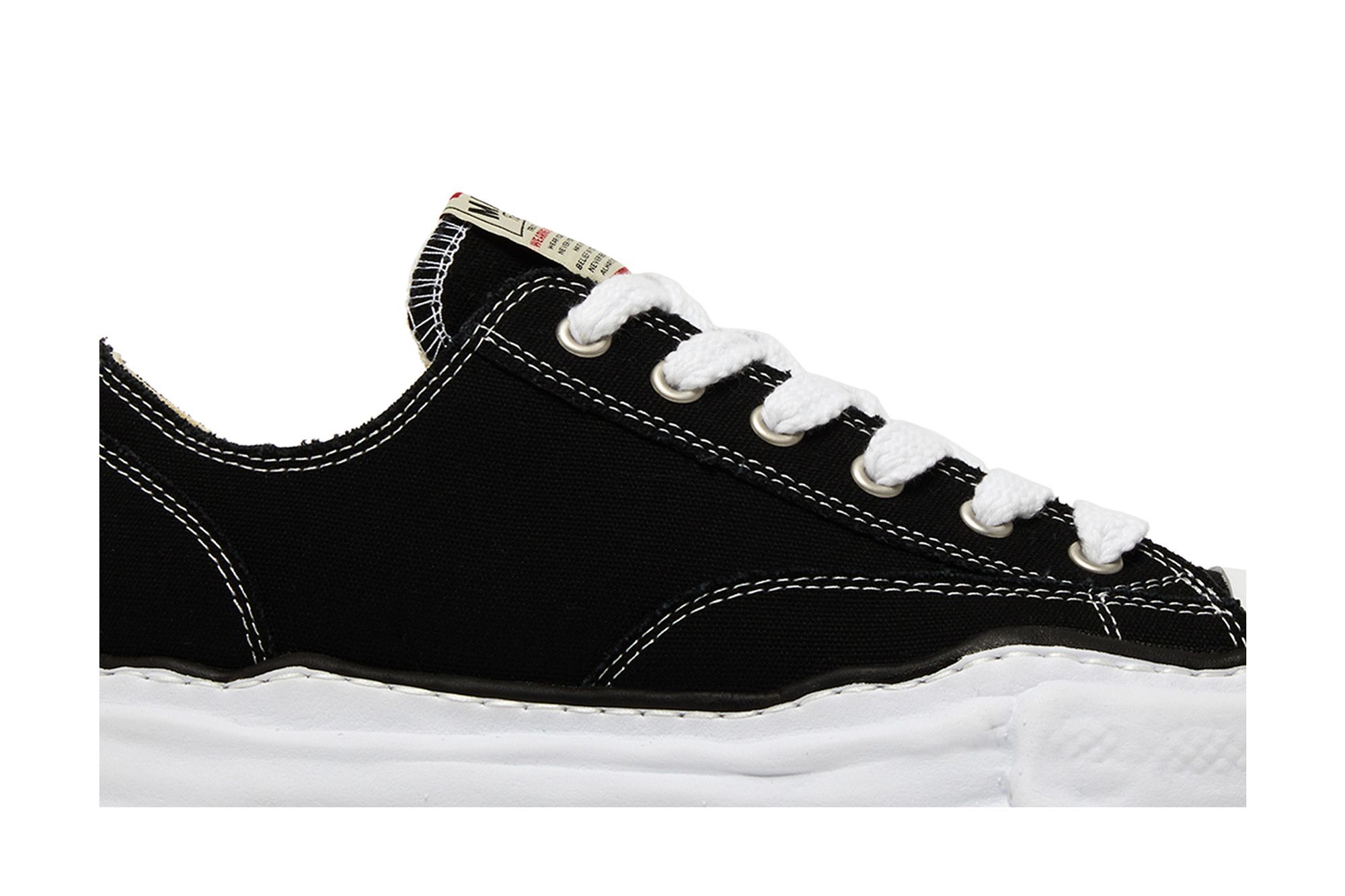 Shop 三原康裕 Maison Peterson OG 鞋底黑色帆布低筒鞋 A01FW702-BLK