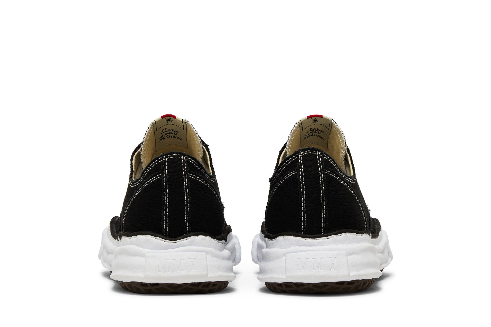 Sizing MIHARA YASUHIRO Maison Peterson OG帆布低帮鞋'黑色' A01FW702-BLK