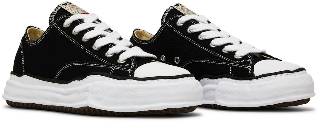 MIHARA YASUHIRO Maison Peterson OG帆布低帮鞋'黑色' A01FW702-BLK 1