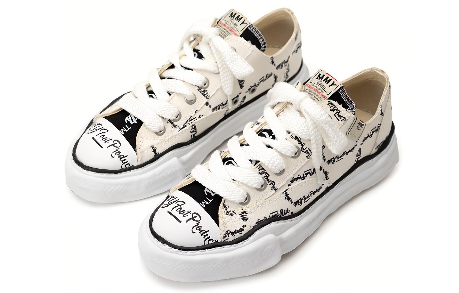 Lookbook ミハラヤスヒロ Peterson OGソール プリント白ローカット M04FW702