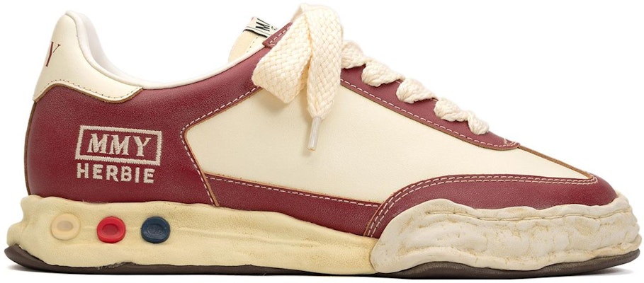 Maison Mihara Yasuhiro Herbie OG Sole VC Kulit Rendah 'Hitam Putih' A11FW707 6