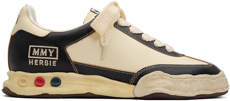 Maison Mihara Yasuhiro Herbie OG Sole VC Kulit Rendah 'Hitam Putih' A11FW707 Order Maison Mihara Yasuhiro Herbie OG Sole VC Kulit Rendah 'Hitam Putih' A11FW707