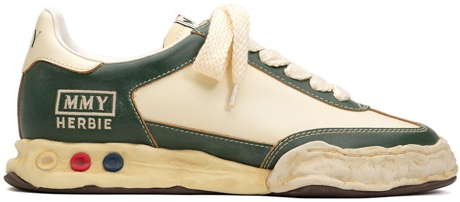 Maison Mihara Yasuhiro Herbie OG Sole VC Kulit Rendah 'Hitam Putih' A11FW707 Details for Maison Mihara Yasuhiro Herbie OG Sole VC Kulit Rendah 'Hitam Putih' A11FW707