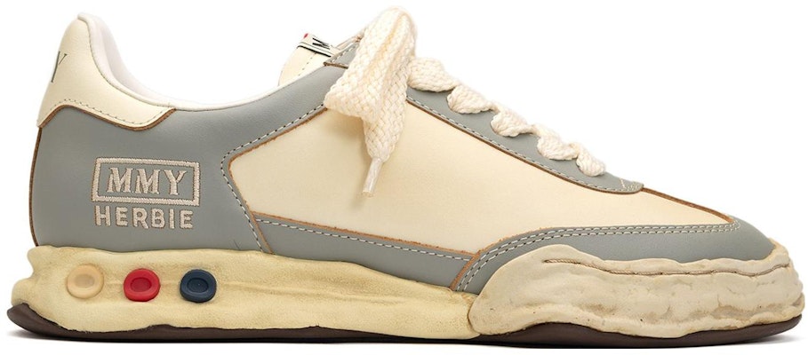 Maison Mihara Yasuhiro Herbie OG Sole VC Kulit Rendah 'Hitam Putih' A11FW707 2