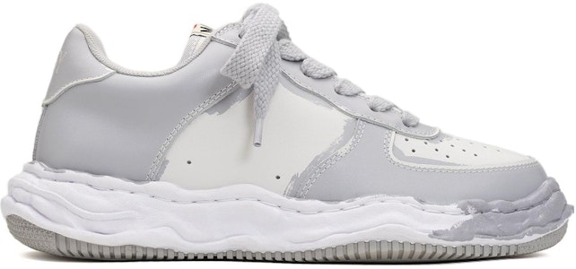 Maison Mihara Yasuhiro Wayne OG Tapak Kulit Cetak Rendah 'Kelabu Putih' A11FW725 Order Maison Mihara Yasuhiro Wayne OG Tapak Kulit Cetak Rendah 'Kelabu Putih' A11FW725