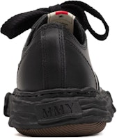 Maison Mihara Yasuhiro Peterson OG Suela Cuero Bajo 'Negro Blanco' A11FW704 Details for Maison Mihara Yasuhiro Peterson OG Suela Cuero Bajo 'Negro Blanco' A11FW704