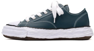 Maison Mihara Yasuhiro Peterson OG Suela Cuero Bajo 'Negro Blanco' A11FW704 1