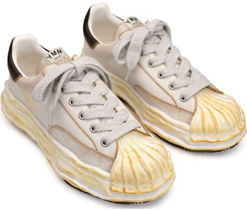 MIHARA YASUHIRO 三原康裕 Blakey 皮革 圓頭綁帶 低筒 板鞋 男款 做舊版 Order MIHARA YASUHIRO 三原康裕 Blakey 皮革 圓頭綁帶 低筒 板鞋 男款 做舊版