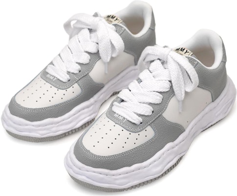 MIHARA YASUHIRO Maison Wayne OG Sole Embossed Leather Low 'Black White' A11FW712 4