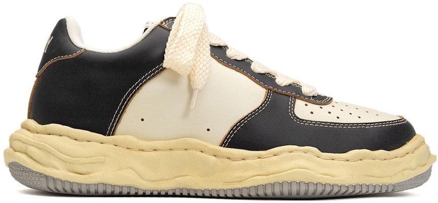 Maison Mihara Yasuhiro Wayne OG Suela Cuero Vintage Bajo 'Negro Blanco' A11FW713 Order Maison Mihara Yasuhiro Wayne OG Suela Cuero Vintage Bajo 'Negro Blanco' A11FW713