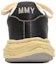 Shop Maison Mihara Yasuhiro Wayne OG Sole Kulit Rendah 'Hitam Putih' Vintage. A11FW713