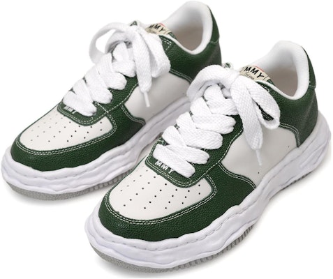 MIHARA YASUHIRO Maison Wayne OG Sole Embossed Leather Low 'Black White' A11FW712 1