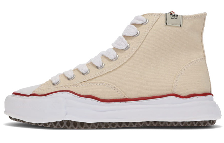 MIHARA YASUHIRO Peterson Canvas High-Top Sneakers Beige Fashion Shoes. A04FW728 Light Brown