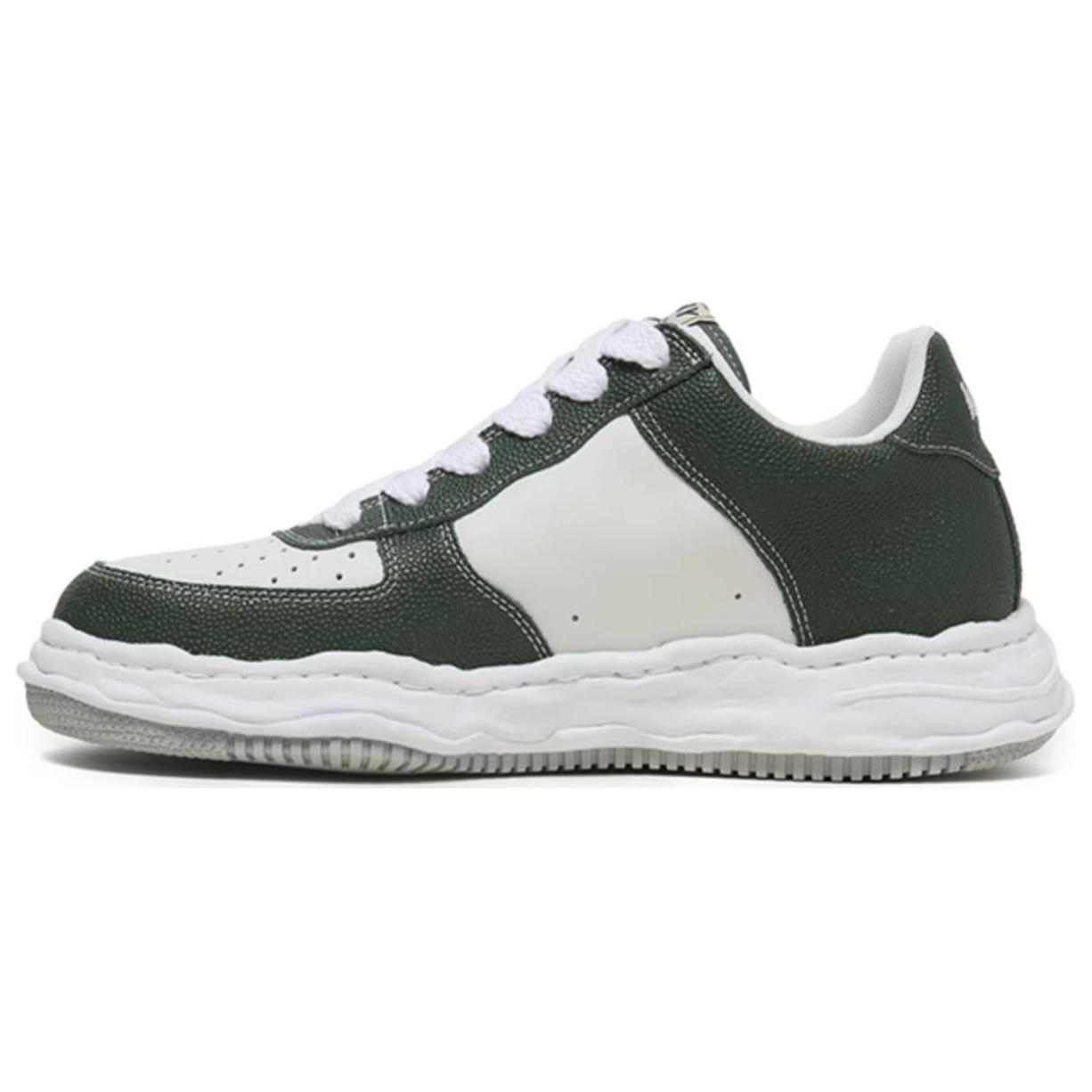 MIHARA YASUHIRO Wayne Deep Green Low-Top Leather Casual Shoes A11FW712GRNWHT Limited Time Only