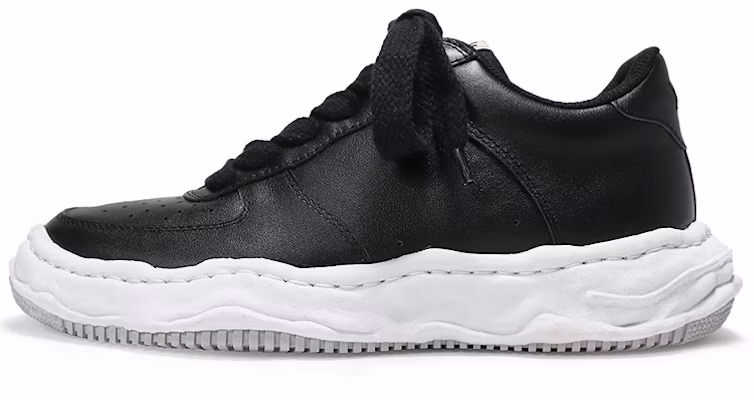 MIHARA YASUHIRO Wayne Low Zwart Leren Gesmolten Zool Sneakers. A07FW702 Black and White Buy MIHARA YASUHIRO Wayne Low Zwart Leren Gesmolten Zool Sneakers. A07FW702 Black and White