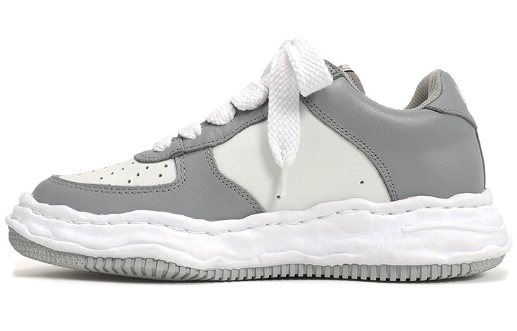 MIHARA YASUHIRO Wayne OG Leather Grey White Low-Top Fashion Sneakers A08FW706 Gray White